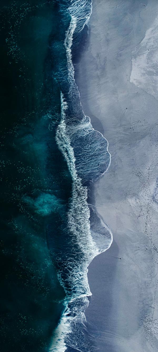 大海边蓝色海岸线风景手机图片壁纸